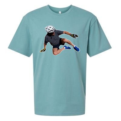 Joe Biden Bicycle Fall Funny Meme Sueded Cloud Jersey T-Shirt