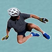 Joe Biden Bicycle Fall Funny Meme Sueded Cloud Jersey T-Shirt