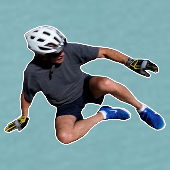 Joe Biden Bicycle Fall Funny Meme Sueded Cloud Jersey T-Shirt