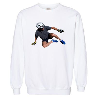 Joe Biden Bicycle Fall Funny Meme Garment-Dyed Sweatshirt