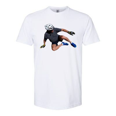 Joe Biden Bicycle Fall Funny Meme Softstyle® CVC T-Shirt