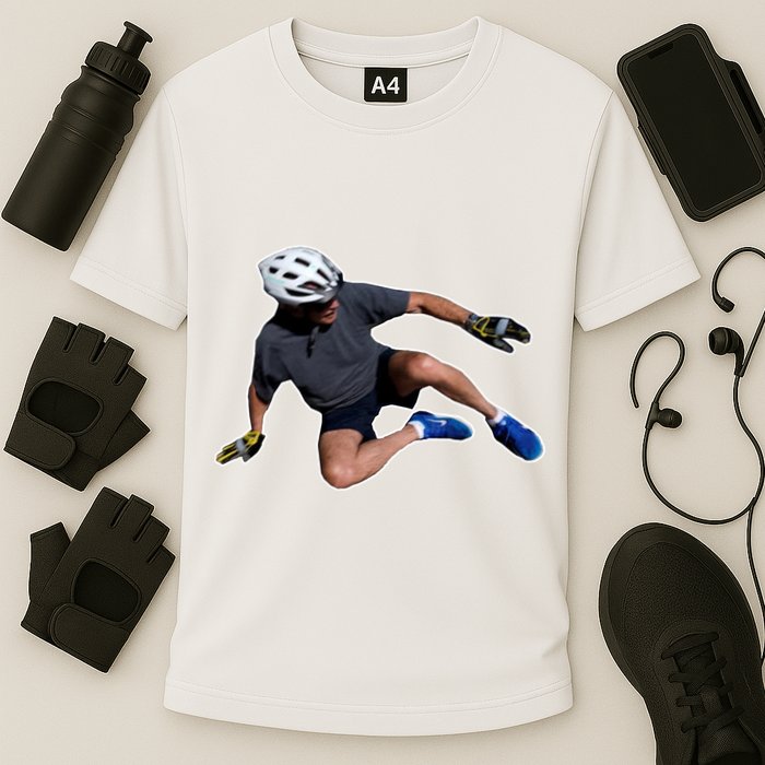 Joe Biden Bicycle Fall Funny Meme Performance Shirt