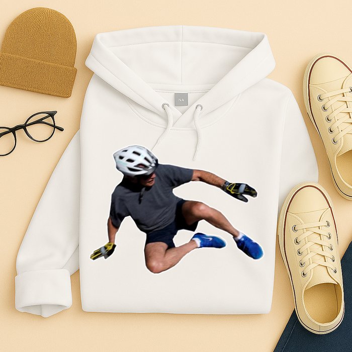 Joe Biden Bicycle Fall Funny Meme Hoodie