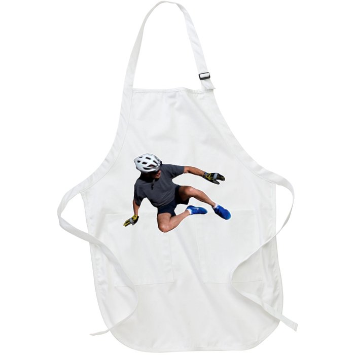 Joe Biden Bicycle Fall Funny Meme Apron