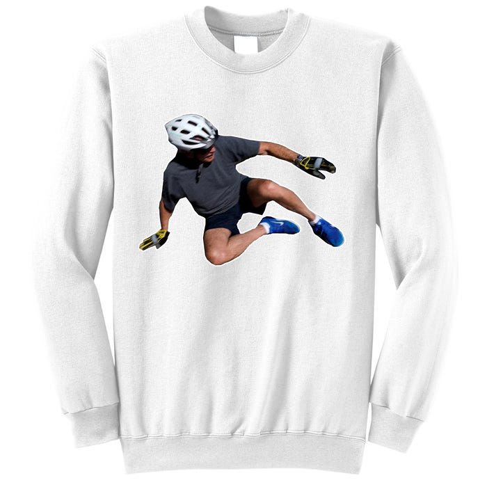 Joe Biden Bicycle Fall Funny Meme Sweatshirt