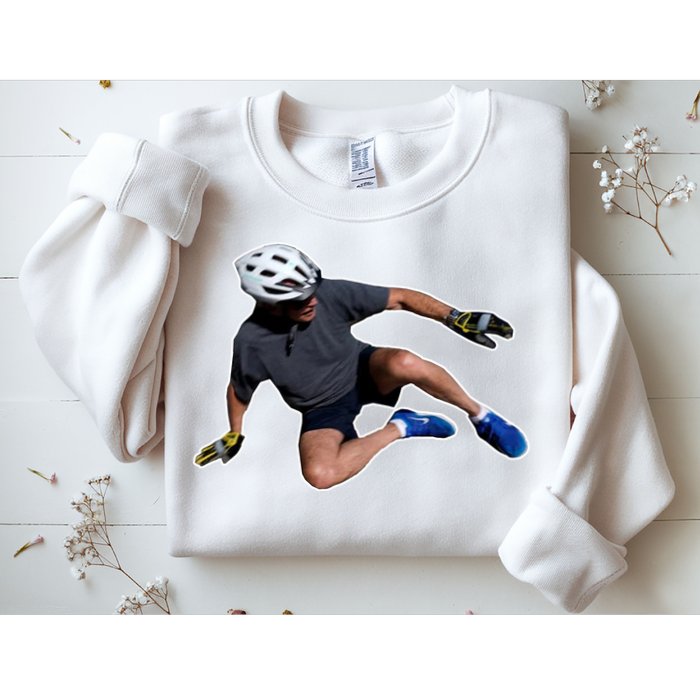 Joe Biden Bicycle Fall Funny Meme Sweatshirt