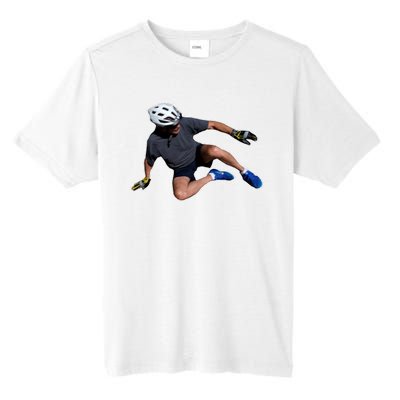 Joe Biden Bicycle Fall Funny Meme Tall Fusion ChromaSoft Performance T-Shirt