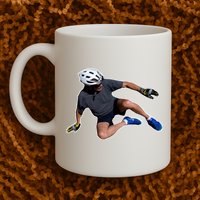 Joe Biden Bicycle Fall Funny Meme Mug