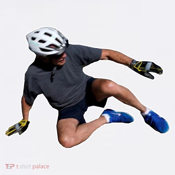 Joe Biden Bicycle Fall Funny Meme Flatbill Hat