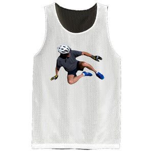 Joe Biden Bicycle Fall Funny Meme Mesh Reversible Basketball Jersey Tank