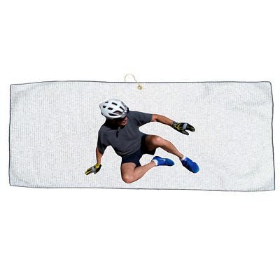 Joe Biden Bicycle Fall Funny Meme Large Microfiber Waffle Golf Towel