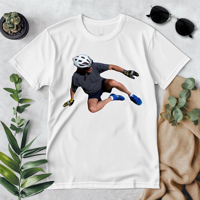 Joe Biden Bicycle Fall Funny Meme Premium T-Shirt