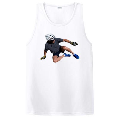 Joe Biden Bicycle Fall Funny Meme PosiCharge Competitor Tank