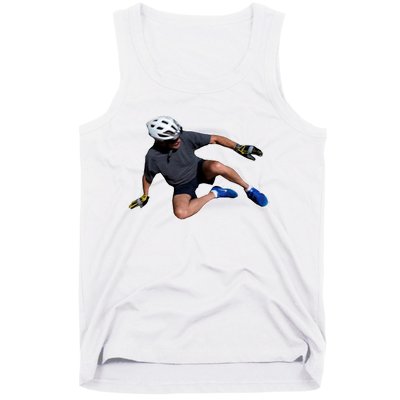 Joe Biden Bicycle Fall Funny Meme Tank Top