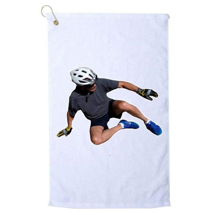 Joe Biden Bicycle Fall Funny Meme Golf Towel