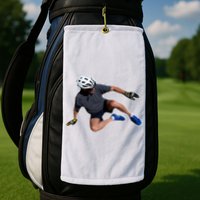 Joe Biden Bicycle Fall Funny Meme Golf Towel