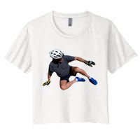 Joe Biden Bicycle Fall Funny Meme Crop Top