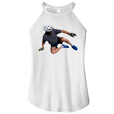 Joe Biden Bicycle Fall Funny Meme Women's Perfect Tri Rocker Tank
