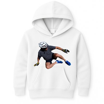 Joe Biden Bicycle Fall Funny Meme Kids Hoodie