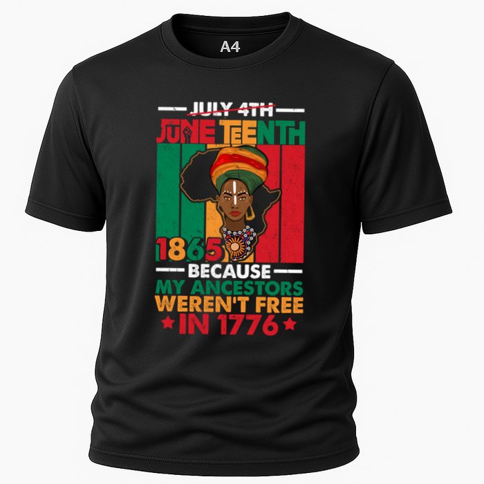 Junenth Black Because My Ancestor WerenT Free 1776 Gift Cooling Performance Crew T-Shirt