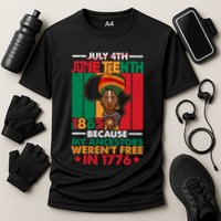 Junenth Black Because My Ancestor WerenT Free 1776 Gift Cooling Performance Crew T-Shirt