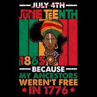 Junenth Black Because My Ancestor WerenT Free 1776 Gift Cooling Performance Crew T-Shirt