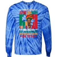 Junenth Black Because My Ancestor WerenT Free 1776 Gift Tie-Dye Long Sleeve Shirt