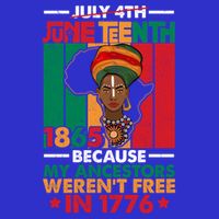 Junenth Black Because My Ancestor WerenT Free 1776 Gift Womens T-Shirt