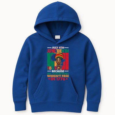 Junenth Black Because My Ancestor WerenT Free 1776 Gift Kids Hoodie