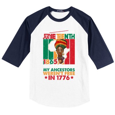 Junenth Black Because My Ancestor WerenT Free 1776 Gift Baseball Sleeve Shirt