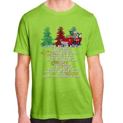 Jingle Bell Biden Xmas Santa Trump 3 Ugly Christmas Sweater Gift Adult ChromaSoft Performance T-Shirt