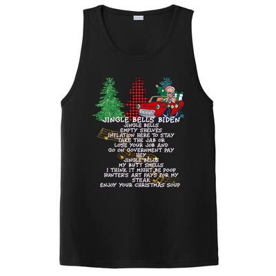 Jingle Bell Biden Xmas Santa Trump 3 Ugly Christmas Sweater Gift PosiCharge Competitor Tank