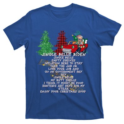 Jingle Bell Biden Xmas Santa Trump 3 Ugly Christmas Sweater Gift T-Shirt