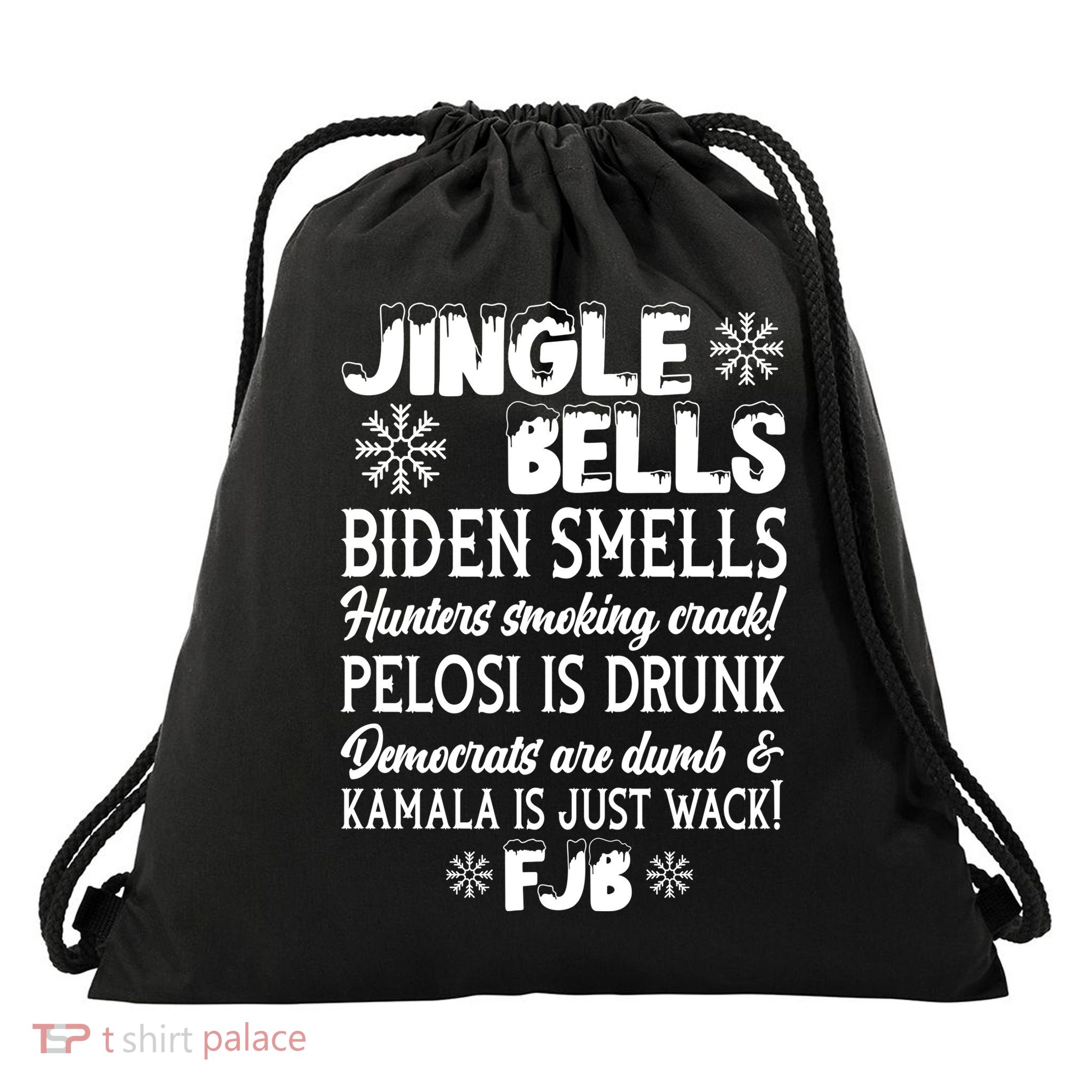 Jingle Bells Biden Smells Funny Republican Christmas Gift Drawstring Bag