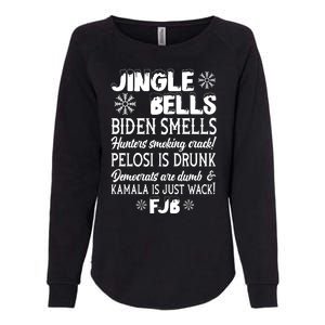 Jingle Bells Biden Smells Funny Republican Christmas Gift Womens California Wash Sweatshirt