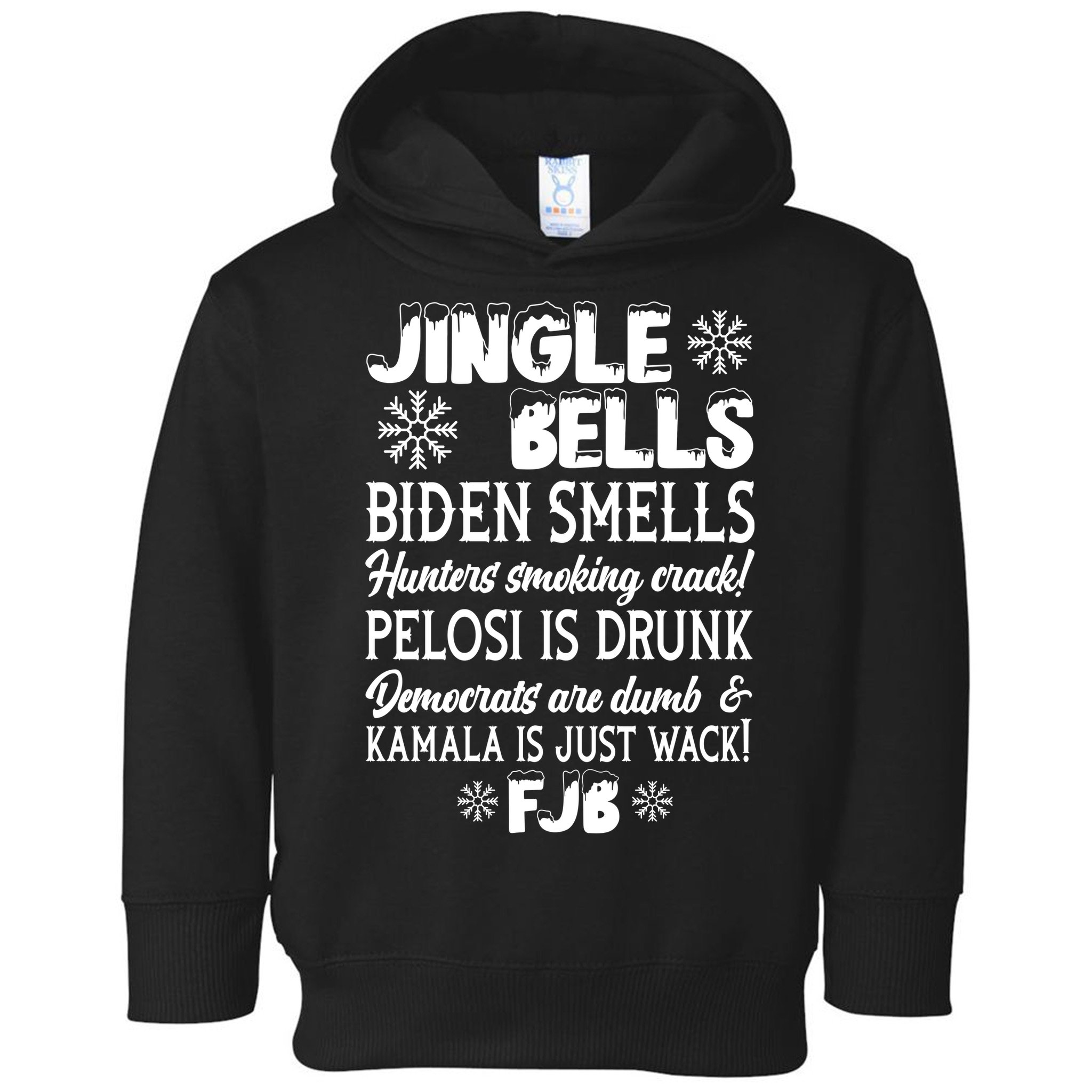 Jingle Bells Biden Smells Funny Republican Christmas Gift Toddler Hoodie