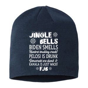 Jingle Bells Biden Smells Funny Republican Christmas Gift Sustainable Beanie