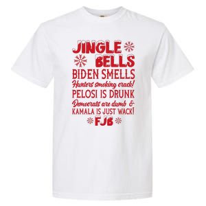 Jingle Bells Biden Smells Funny Republican Christmas Gift Garment-Dyed Heavyweight T-Shirt