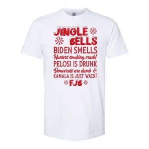 Jingle Bells Biden Smells Funny Republican Christmas Gift Softstyle CVC T-Shirt