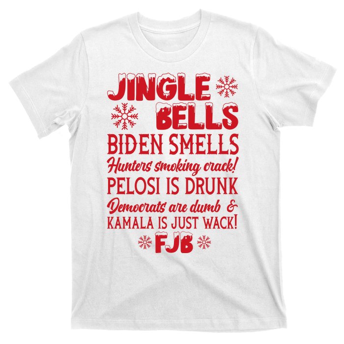 Jingle Bells Biden Smells Funny Republican Christmas Gift T-Shirt