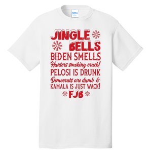 Jingle Bells Biden Smells Funny Republican Christmas Gift Tall T-Shirt