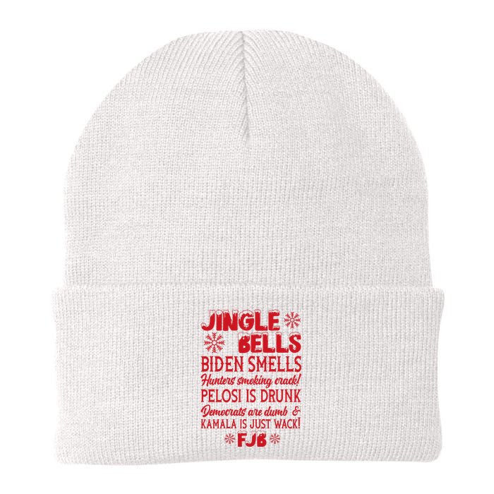 Jingle Bells Biden Smells Funny Republican Christmas Gift Knit Cap Winter Beanie