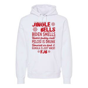 Jingle Bells Biden Smells Funny Republican Christmas Gift Premium Hoodie