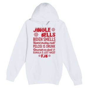 Jingle Bells Biden Smells Funny Republican Christmas Gift Premium Pullover Hoodie