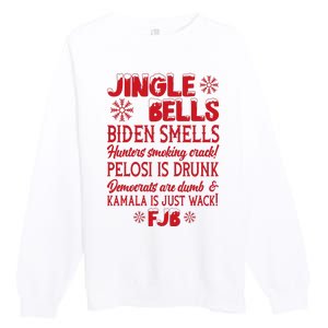 Jingle Bells Biden Smells Funny Republican Christmas Gift Premium Crewneck Sweatshirt