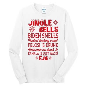 Jingle Bells Biden Smells Funny Republican Christmas Gift Tall Long Sleeve T-Shirt