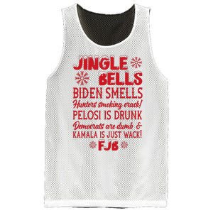 Jingle Bells Biden Smells Funny Republican Christmas Gift Mesh Reversible Basketball Jersey Tank