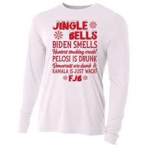 Jingle Bells Biden Smells Funny Republican Christmas Gift Cooling Performance Long Sleeve Crew