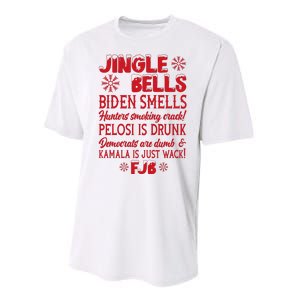 Jingle Bells Biden Smells Funny Republican Christmas Gift Performance Sprint T-Shirt