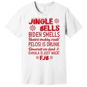 Jingle Bells Biden Smells Funny Republican Christmas Gift Premium T-Shirt